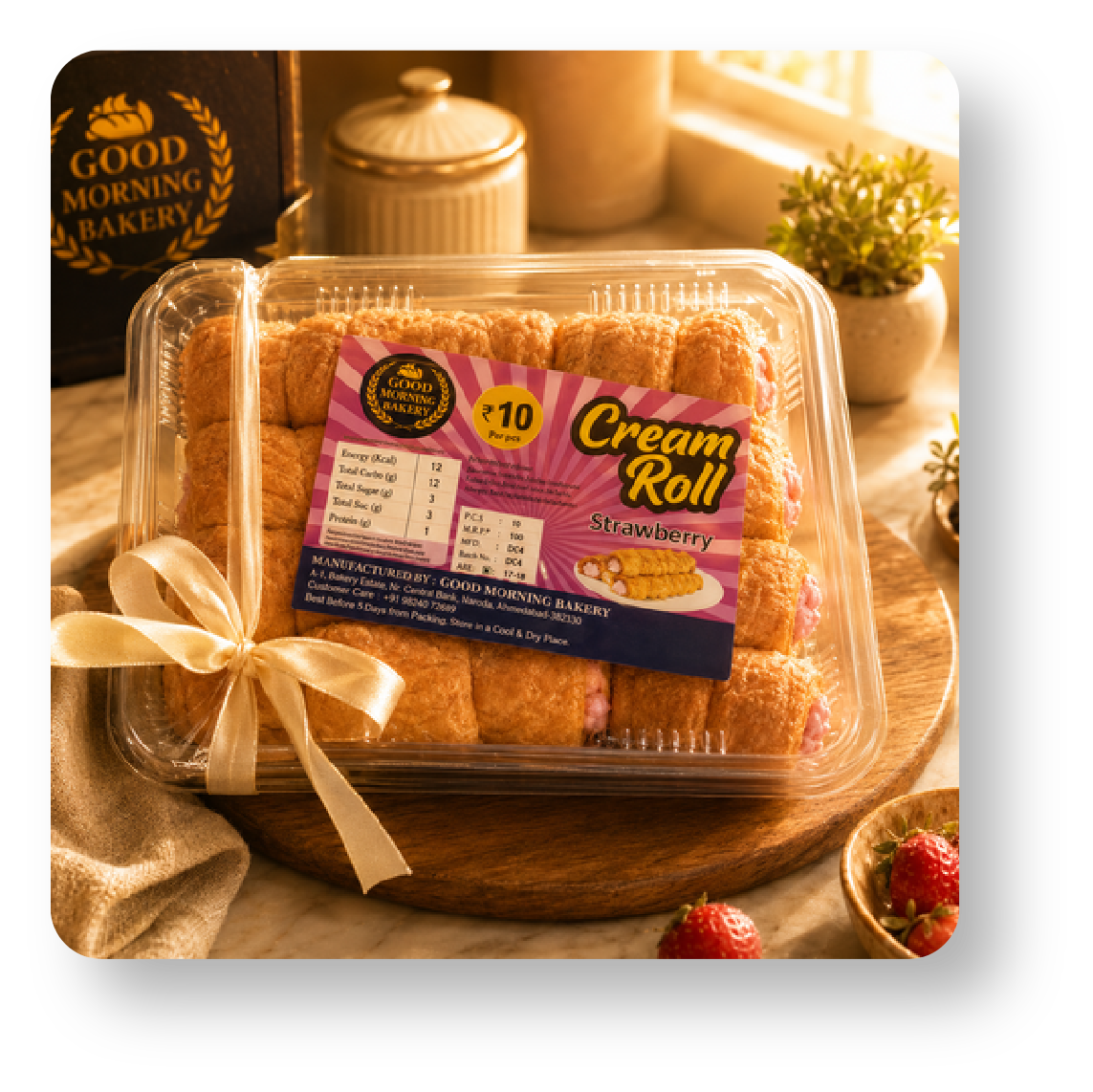 Good Morning Bakery Strawberry Cream Roll